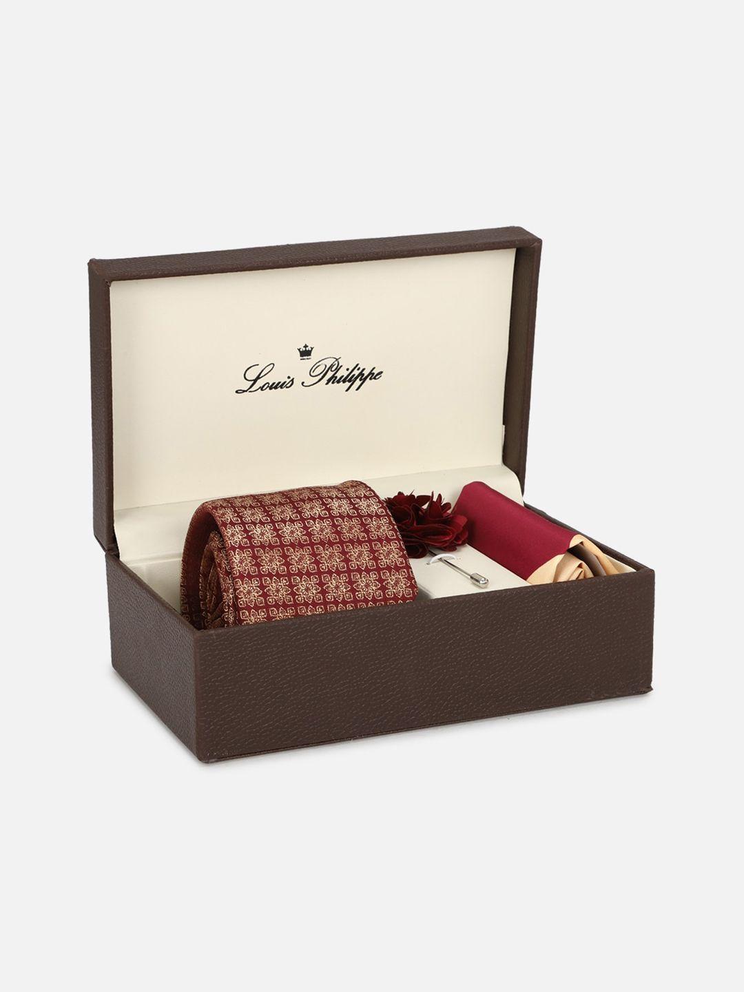 louis philippe men printed accessory gift set