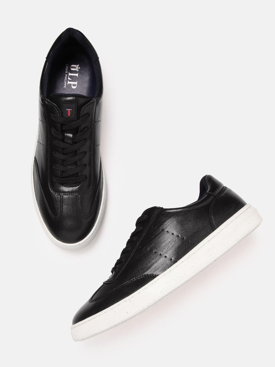 louis philippe men sneakers with perforation detail