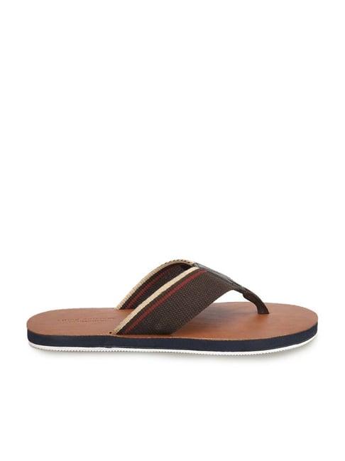 louis philippe men's brown thong sandals