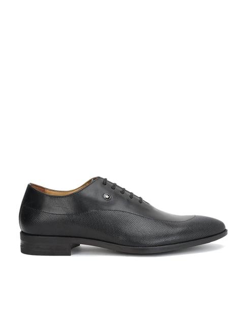 louis philippe men's pitch black oxford shoes