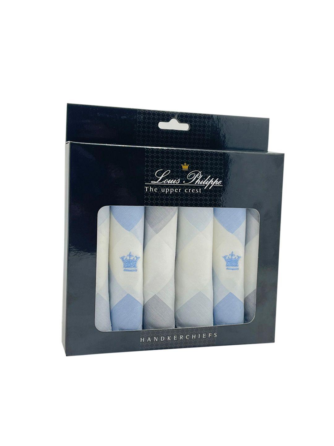 louis philippe pack of 6 men cotton handkerchief