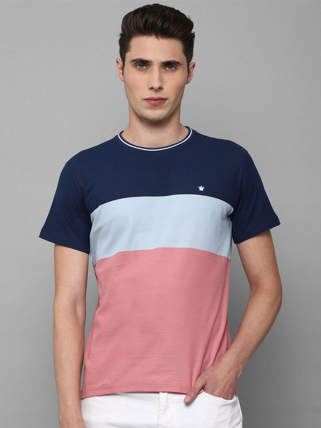 louis philippe sport men multicoloured colourblocked slim fit t-shirt