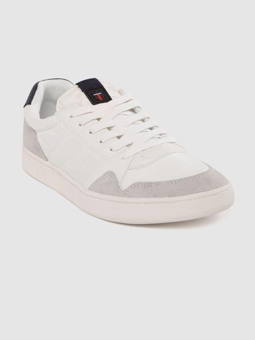 louis philippe sport men white solid sneakers