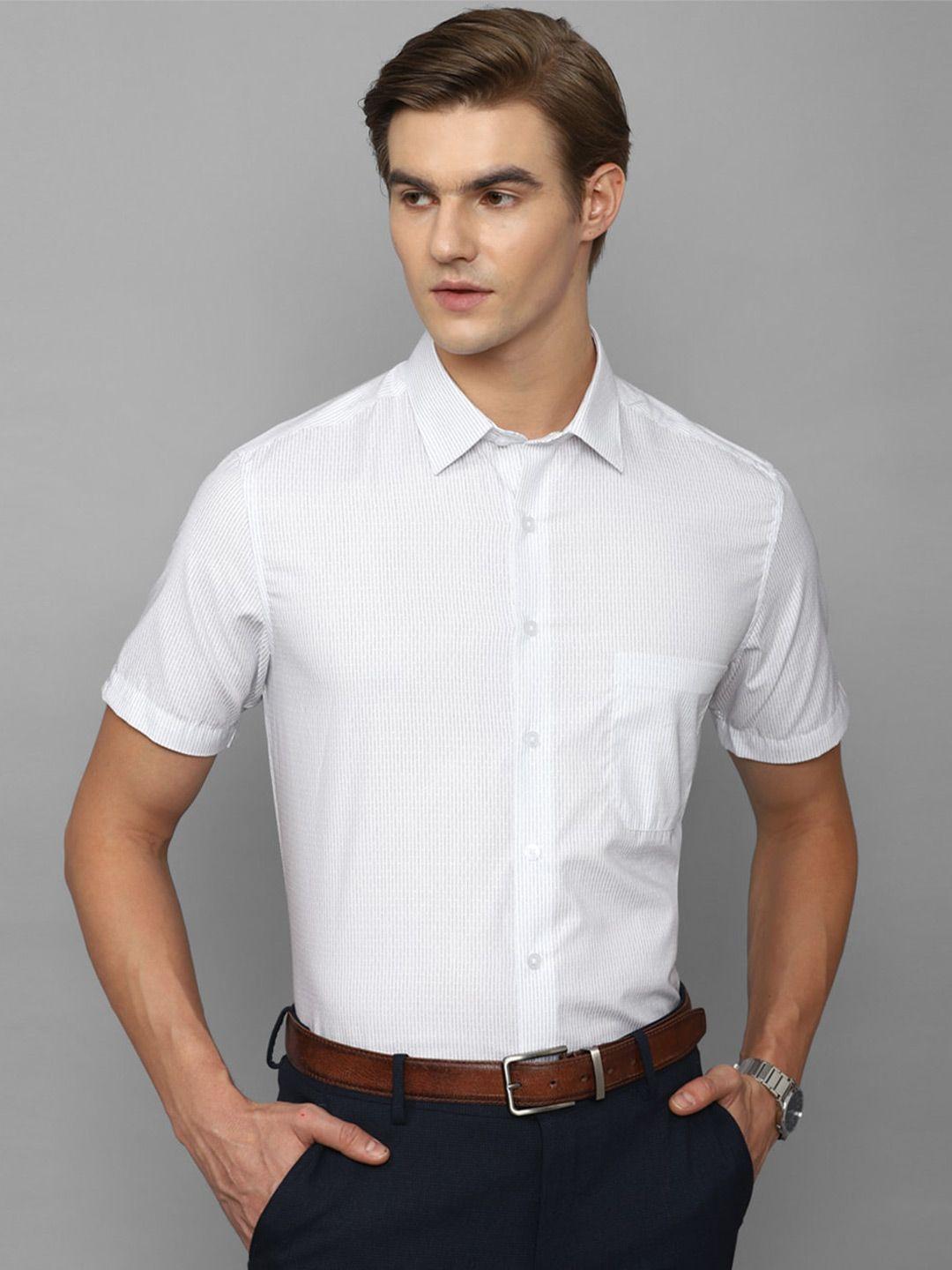 louis philippe striped slim fit pure cotton formal shirt