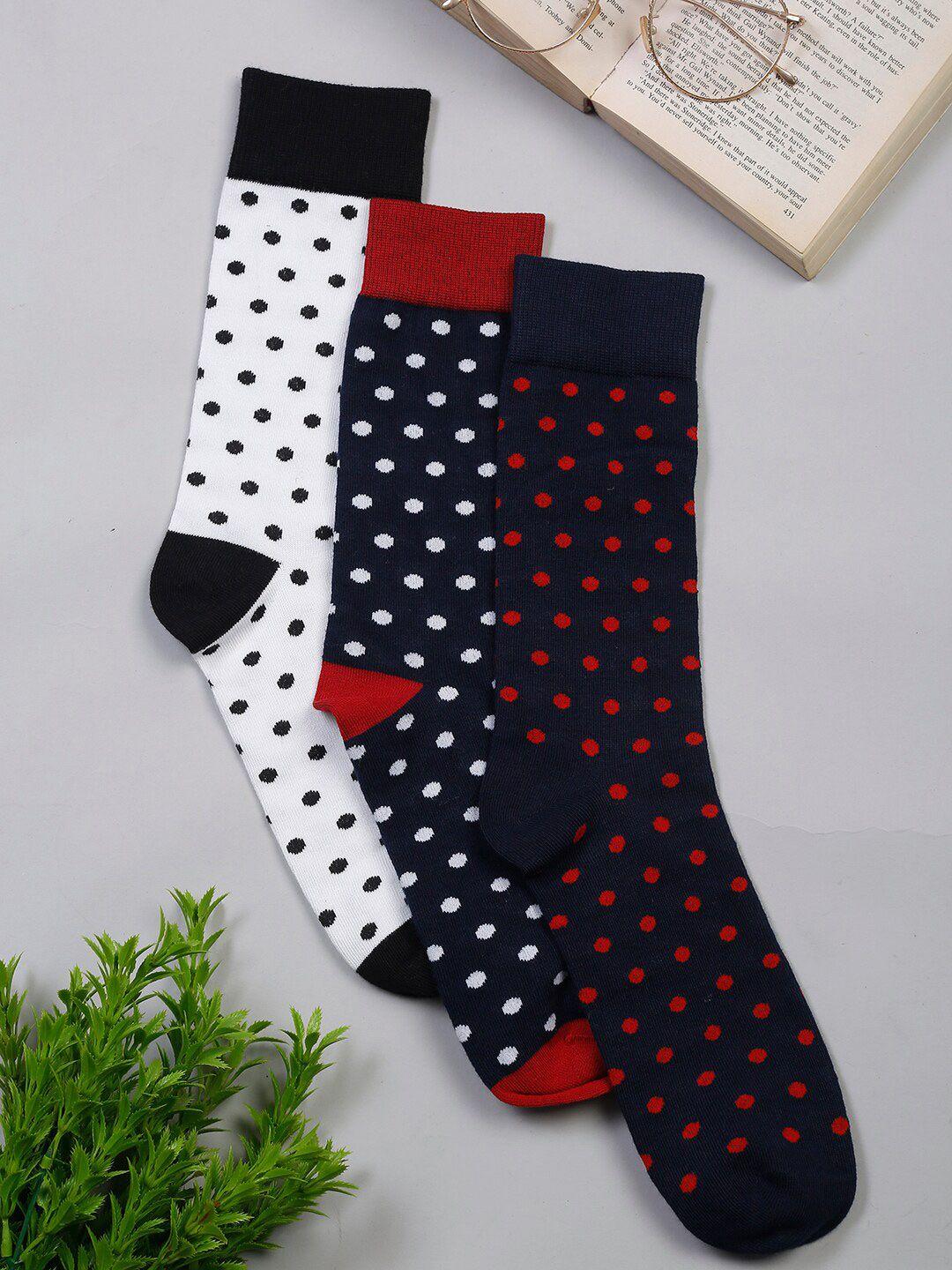 louis stitch men pack of 3 polka dot printed full length socks