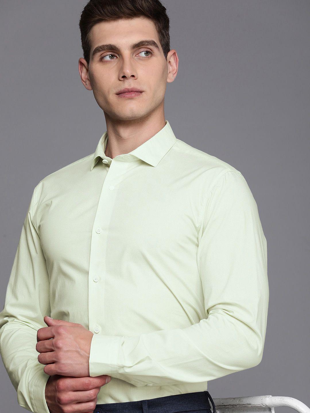 louis philippe ath.work men pure cotton super slim fit casual shirt