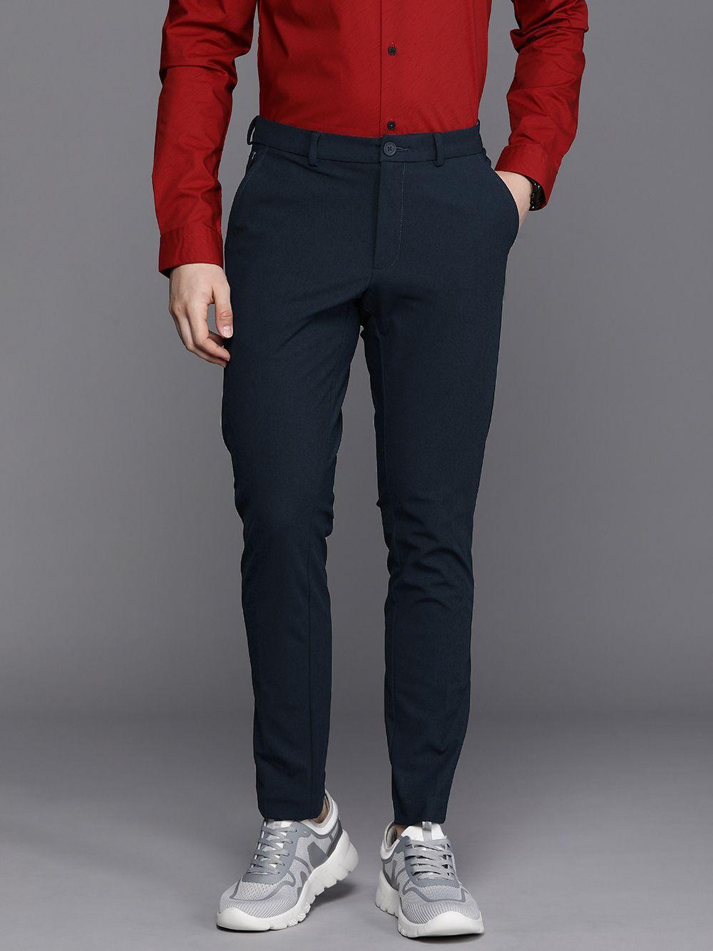 louis philippe ath.work men tapered fit low-rise chinos