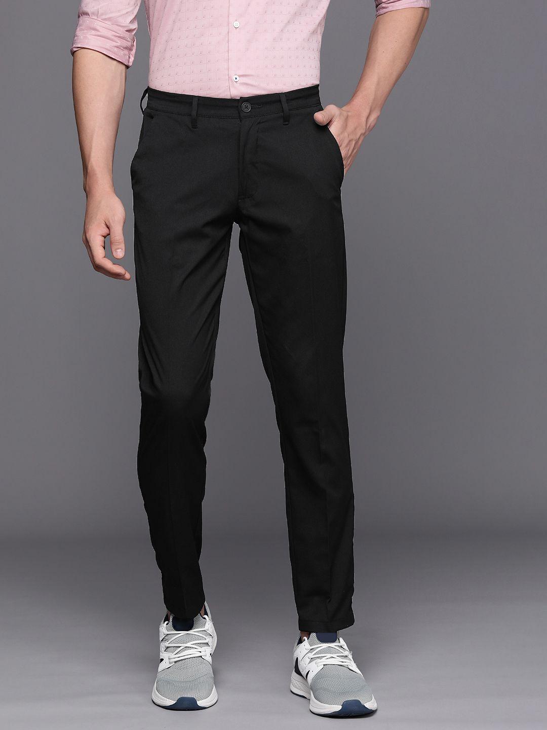 louis philippe ath.work men tapered fit trousers