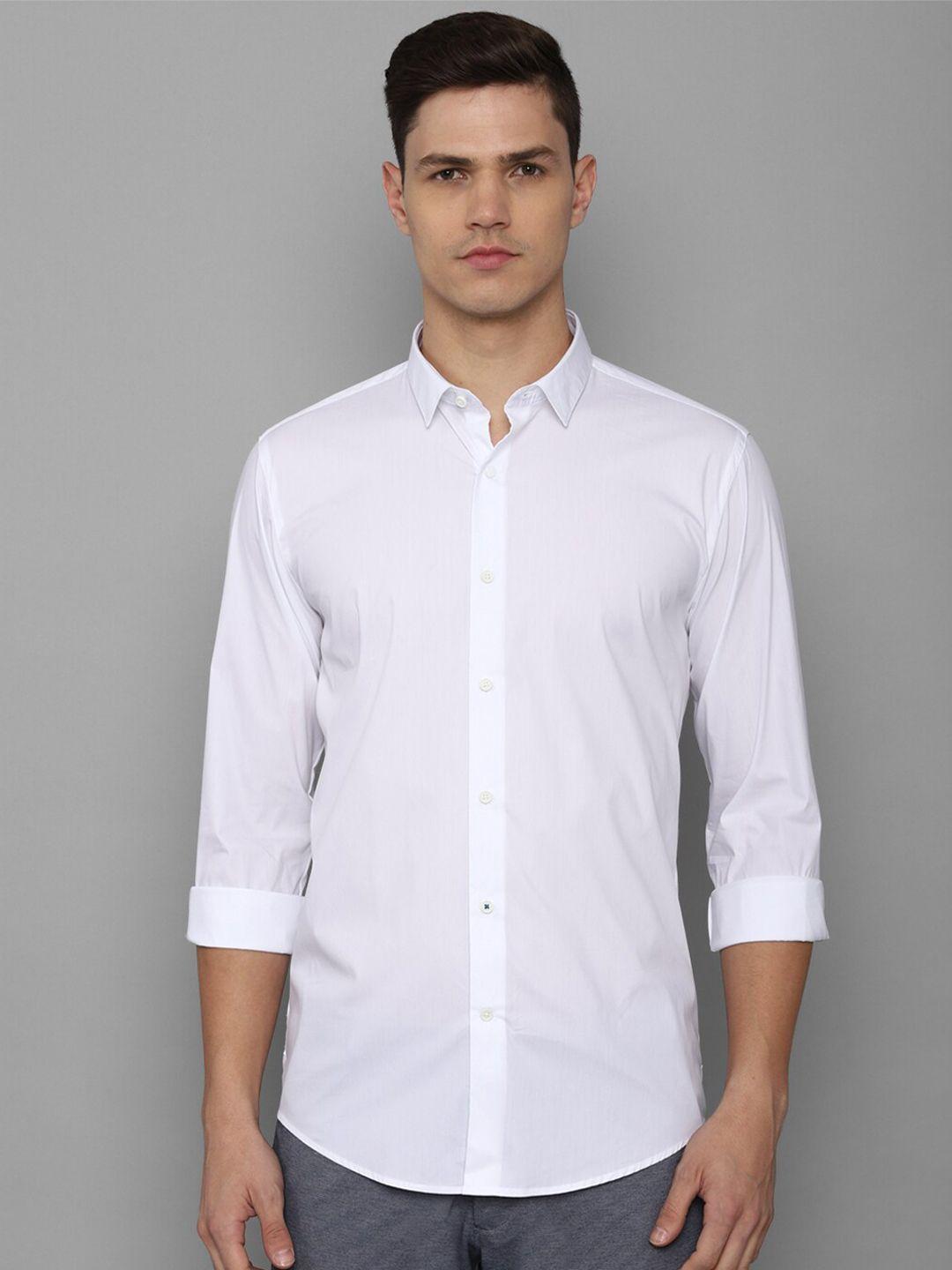 louis philippe ath.work men white slim fit casual shirt