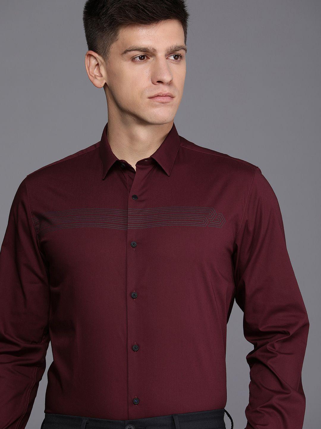 louis philippe ath.work super slim fit opaque formal shirt