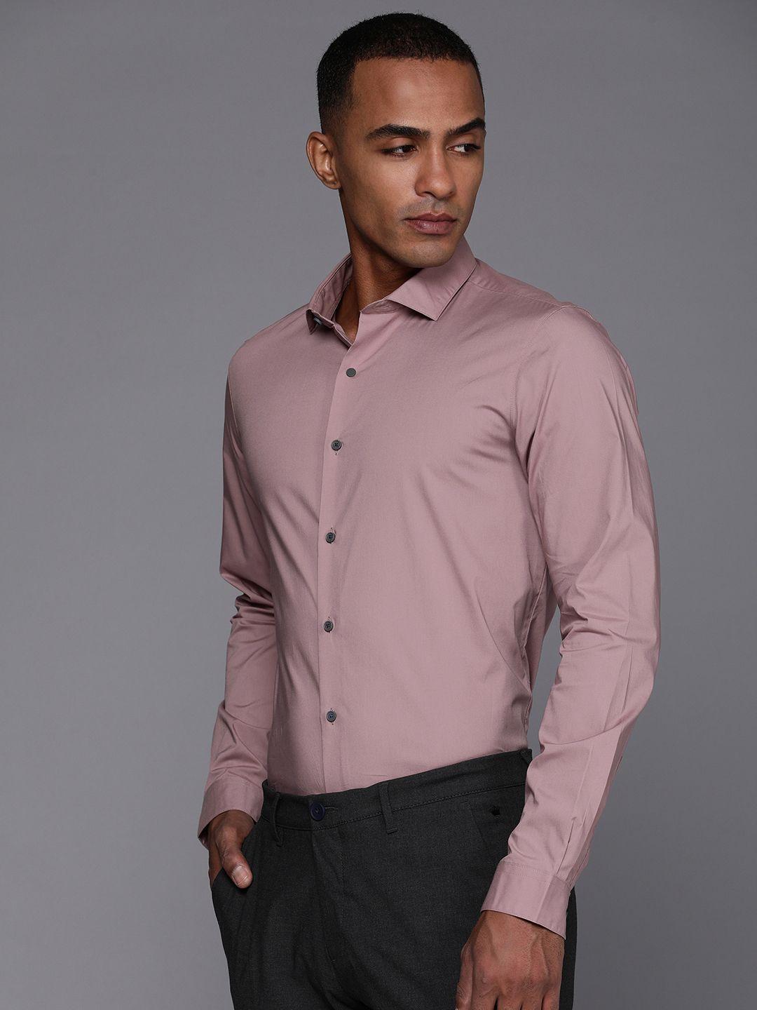 louis philippe ath.work super slim fit opaque formal shirt