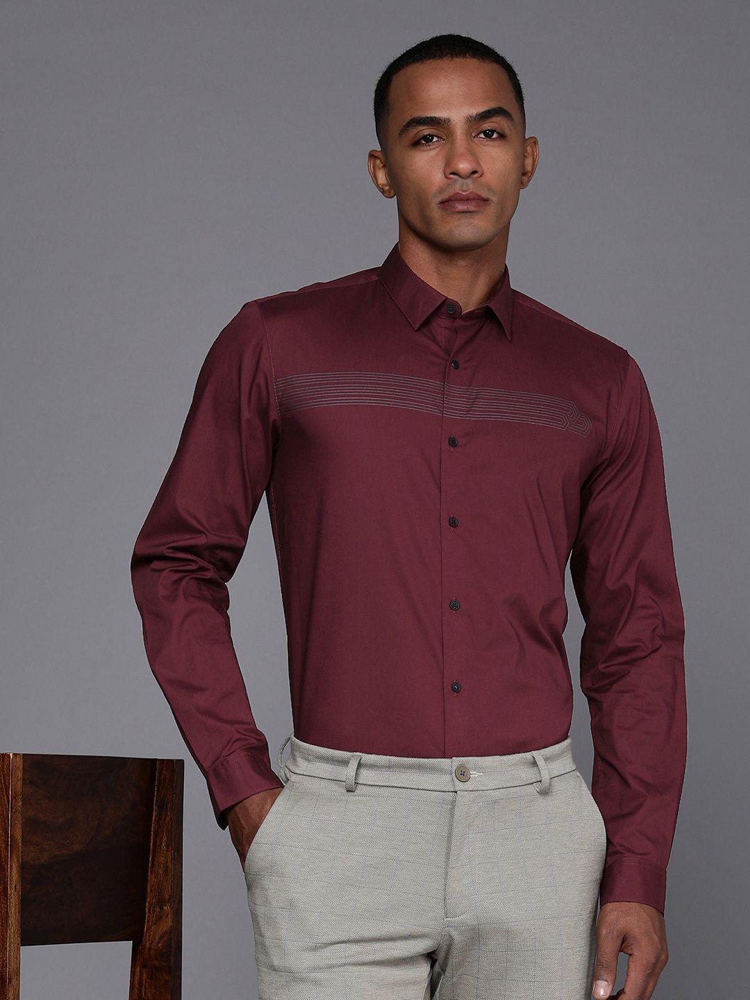 louis philippe ath.work super slim fit opaque formal shirt