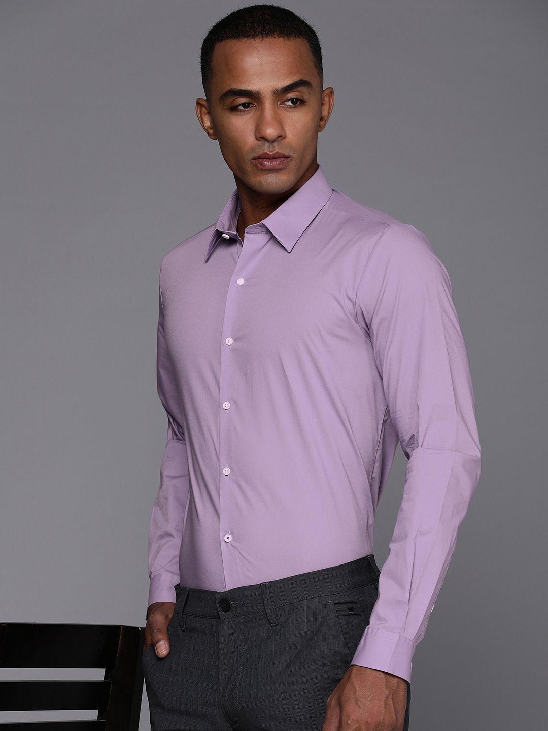 louis philippe ath.work super slim fit opaque formal shirt