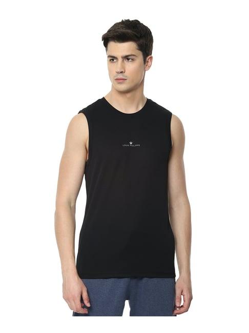 louis philippe atleisure black t-shirt