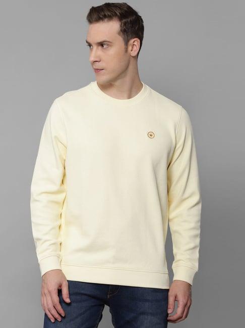 louis philippe beige regular fit sweatshirt