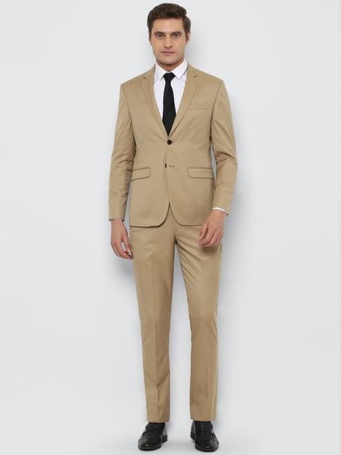 louis philippe beige slim fit two piece suit