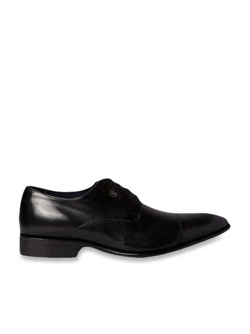 louis philippe black derby shoes