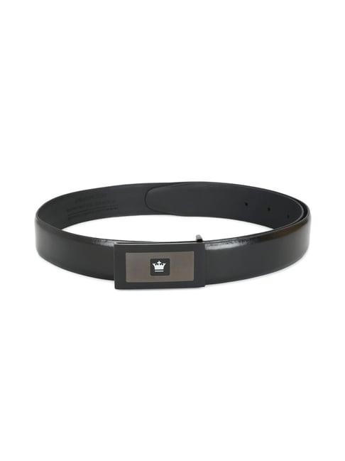 louis philippe black formal leather belt for men