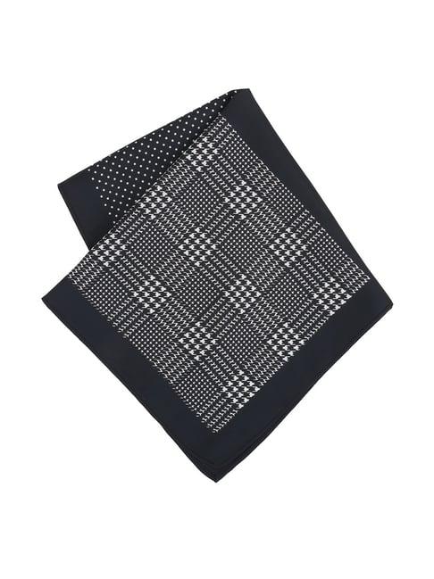 louis philippe black printed pocket square