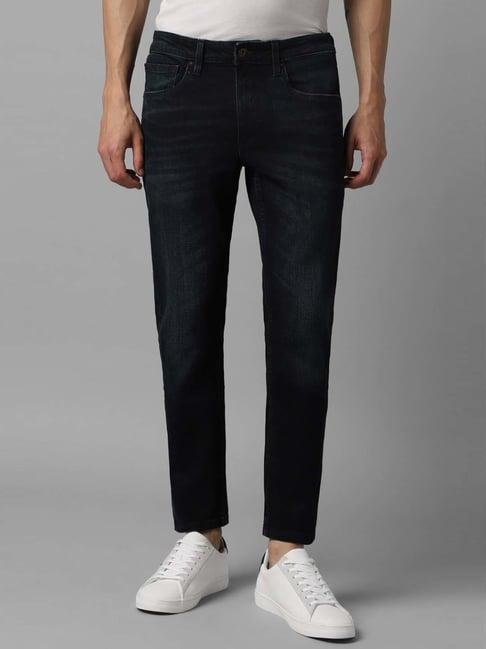 louis philippe black regular fit jeans