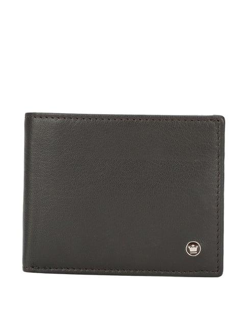 louis philippe brown formal leather bi-fold wallet for men