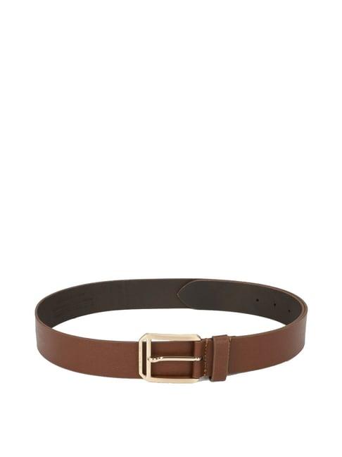 louis philippe brown leather waist belt for men