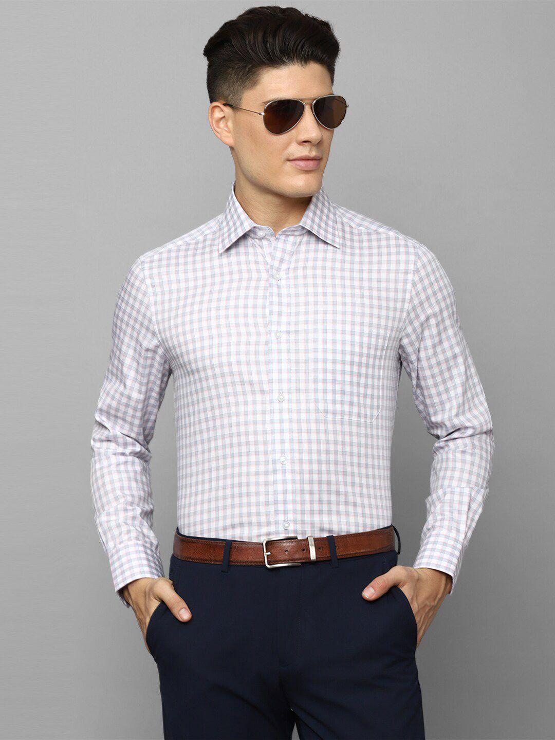 louis philippe checked formal pure cotton shirt