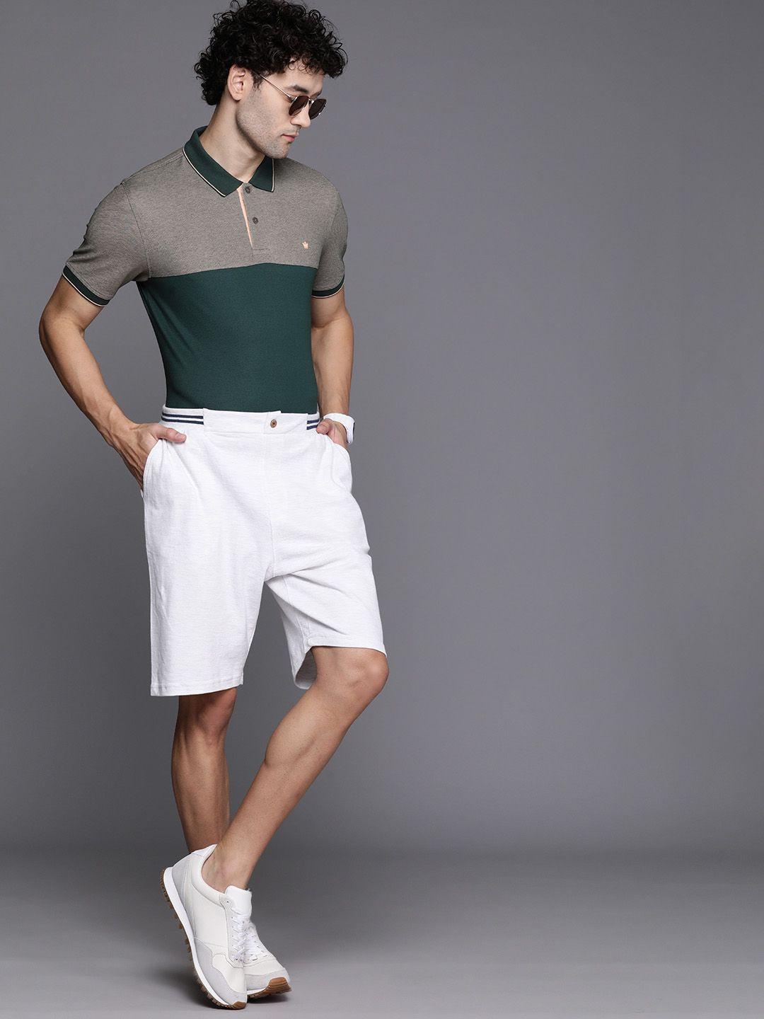 louis philippe colourblocked polo collar golf t-shirt