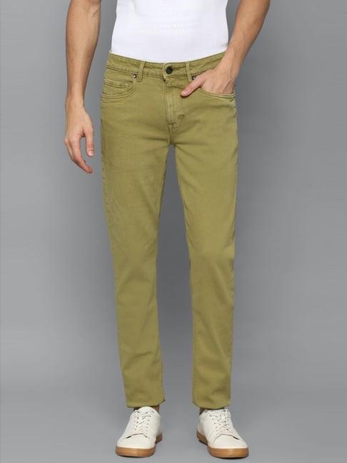 louis philippe green slim fit jeans