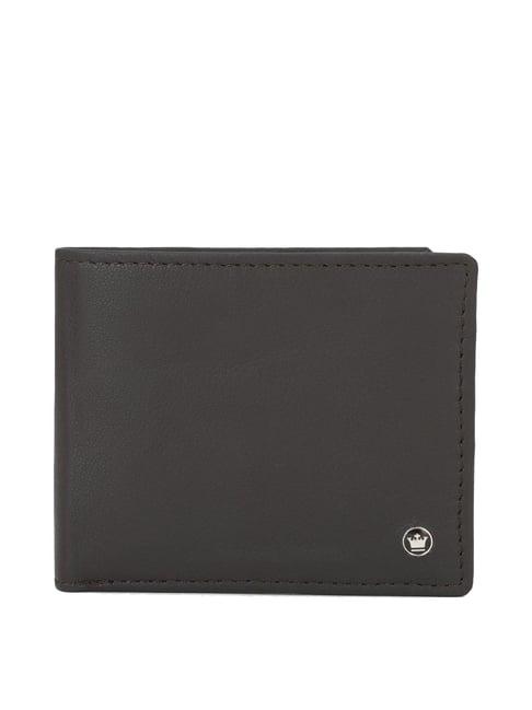 louis philippe grey casual leather bi-fold wallet for men