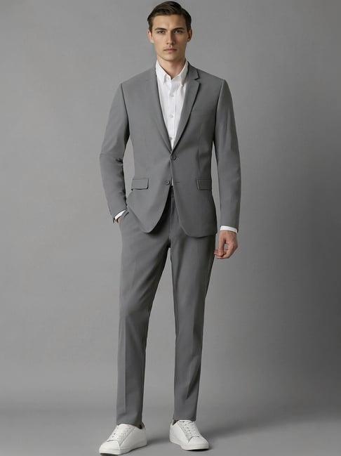 louis philippe grey slim fit two piece suit