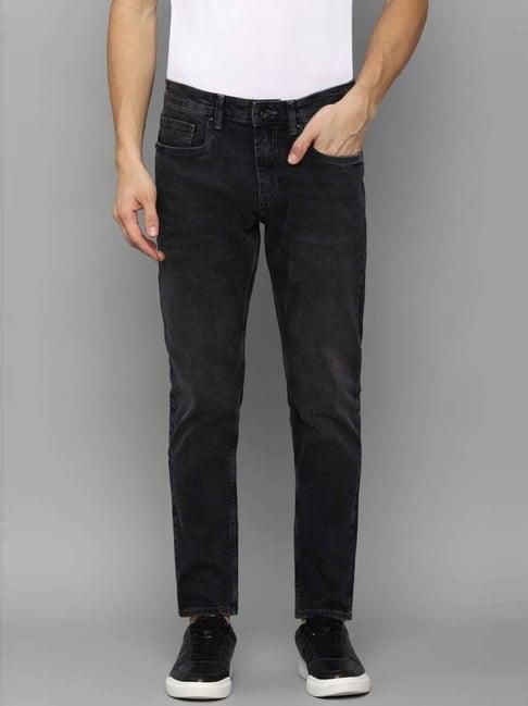 louis philippe jeans black cotton regular fit jeans