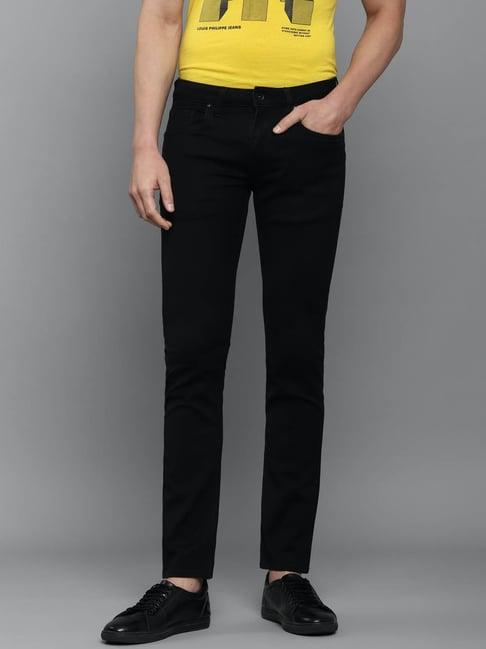 louis philippe jeans black slim fit jeans