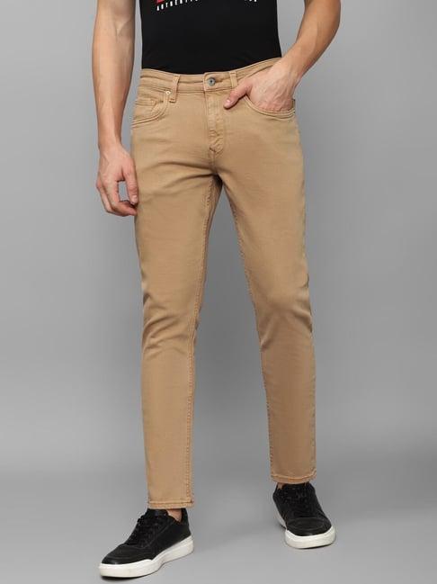 louis philippe jeans brown regular fit jeans