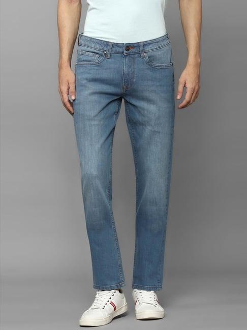 louis philippe jeans mid blue slim fit jeans