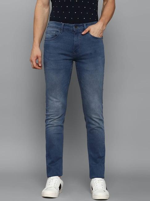 louis philippe jeans navy blue slim fit jeans