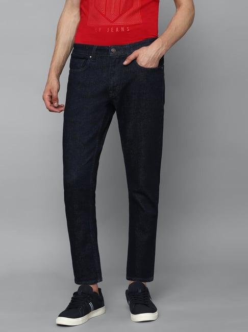 louis philippe jeans navy cotton regular fit jeans