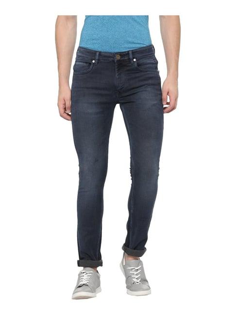 louis philippe jeans navy slim fit jeans