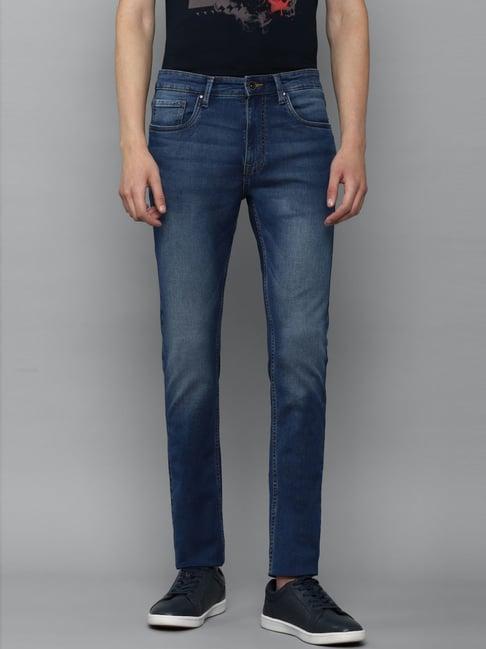 louis philippe jeans navy slim fit jeans