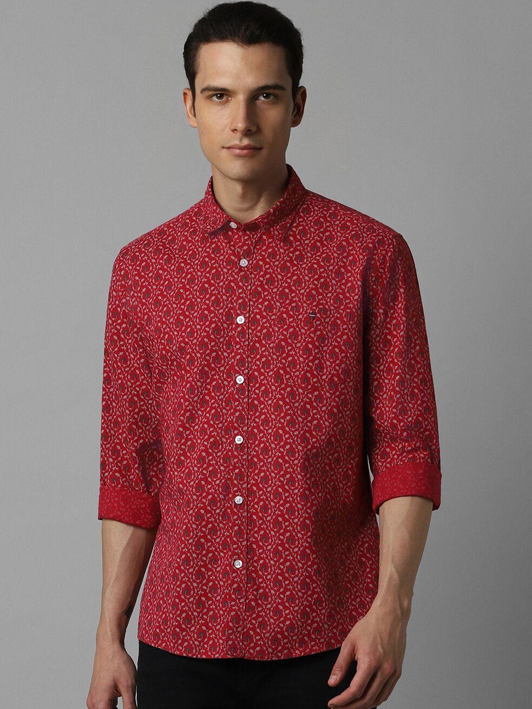 louis philippe jeans slim fit ethnic motifs printed cotton casual shirt