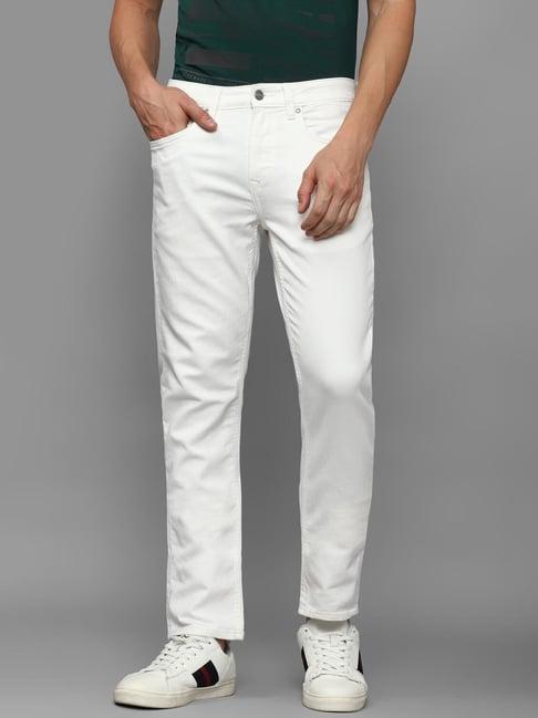 louis philippe jeans white slim fit jeans