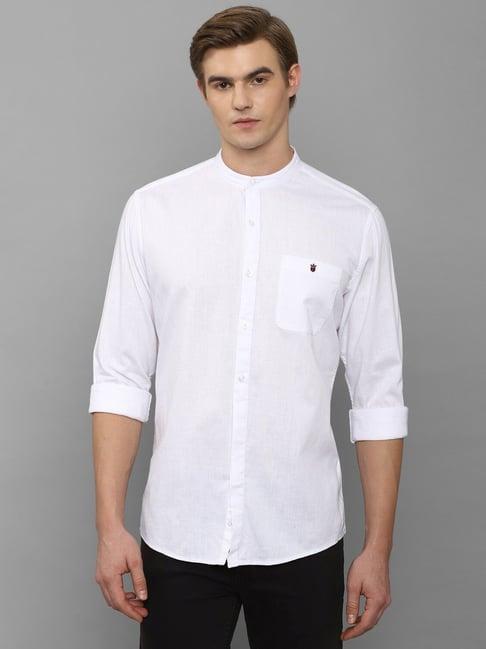 louis philippe jeans white slim fit shirt