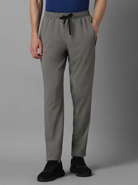 louis philippe light grey slim fit trackpants