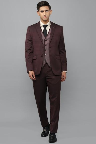 louis philippe maroon three piece suit