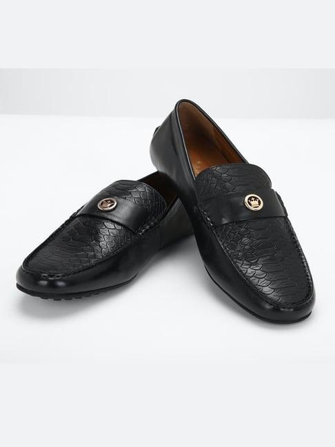 louis philippe men's black casual loafers