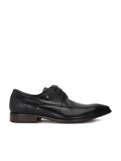 louis philippe men's black derby shoes