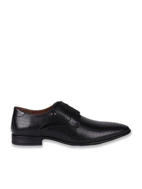 louis philippe men's black derby shoes