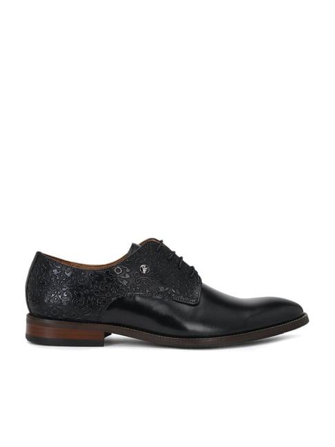 louis philippe men's black derby shoes