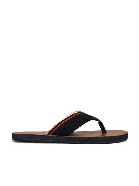 louis philippe men's black thong sandals