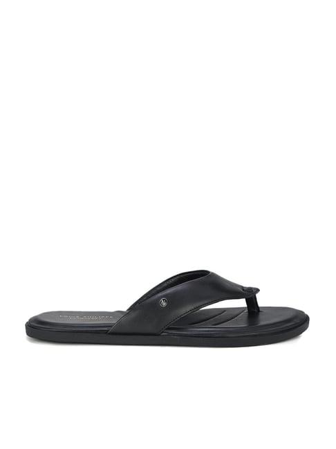 louis philippe men's black thong sandals